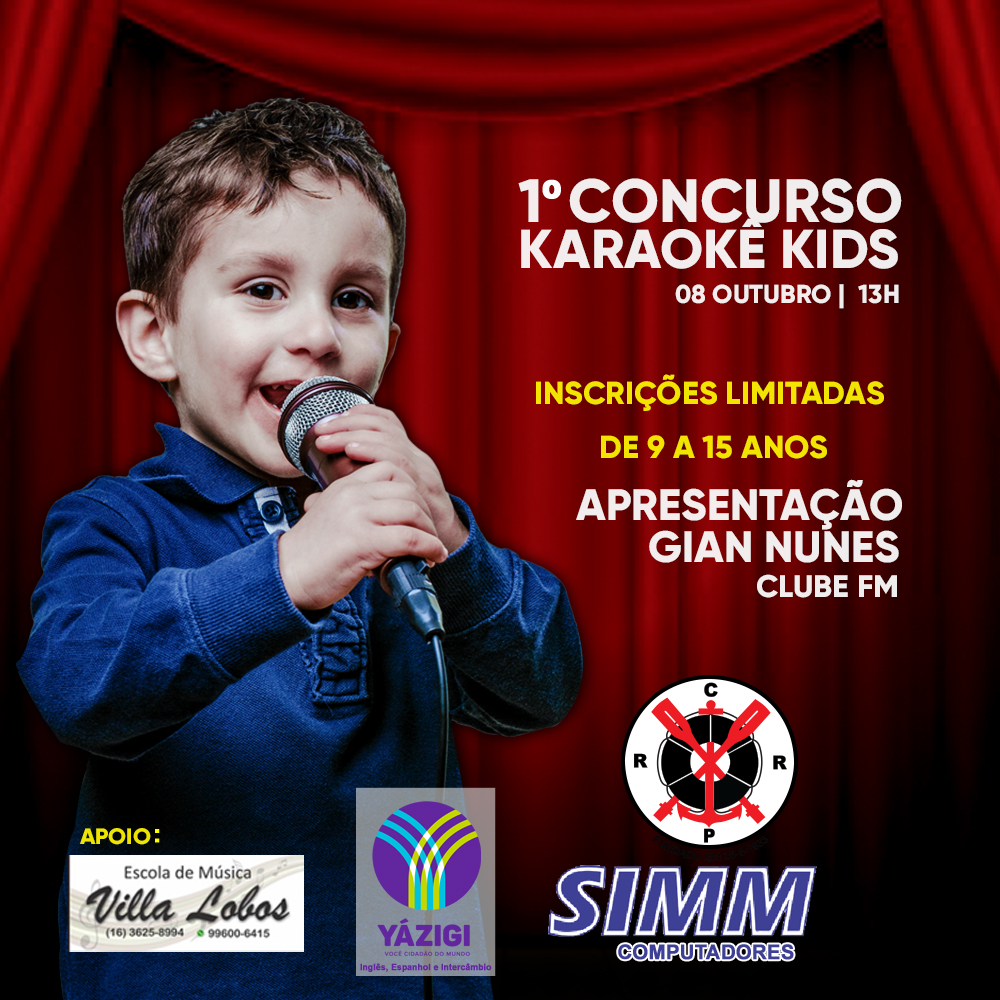 1º Concurso de karaokê KIDS – 08/10