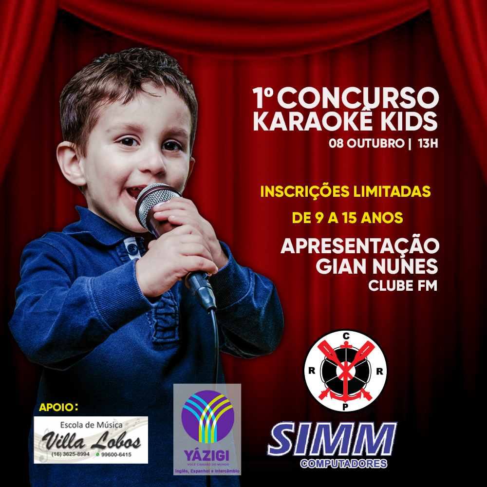 1º Concurso de karaokê KIDS – 08/10