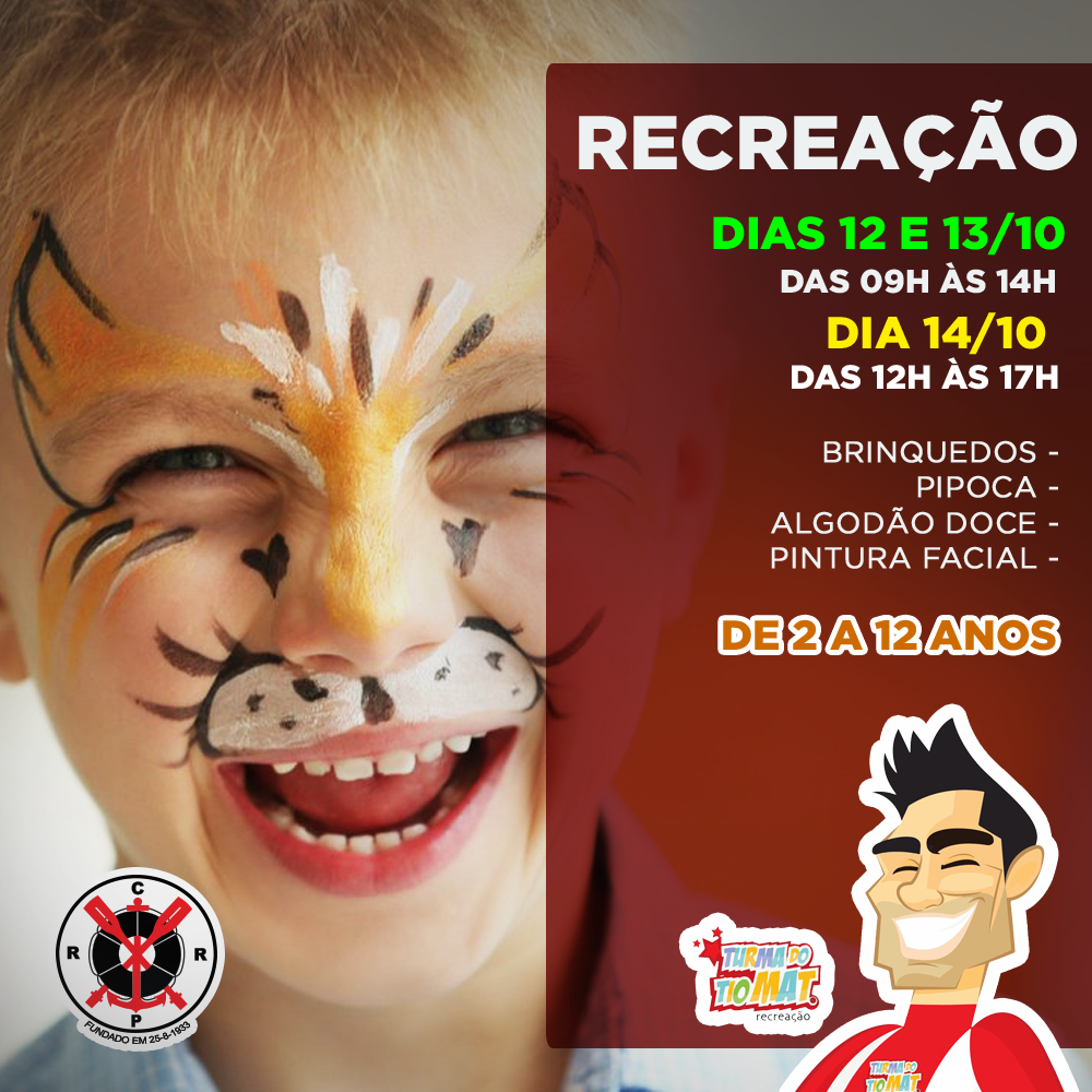 RECREAÇÃO – 12, 13 e 14/10