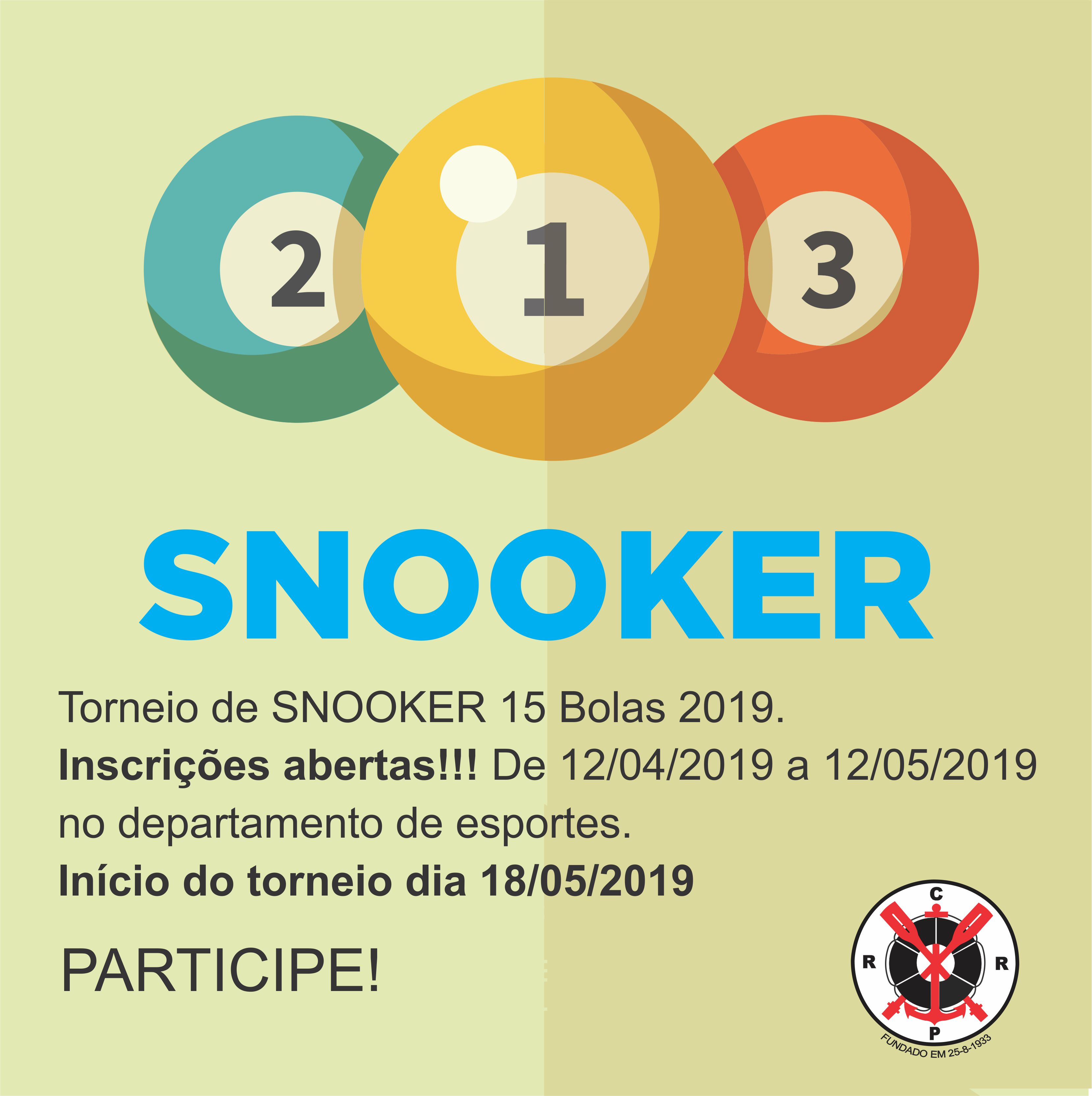 Snooker 15 Bolas – Inscrições Abertas!