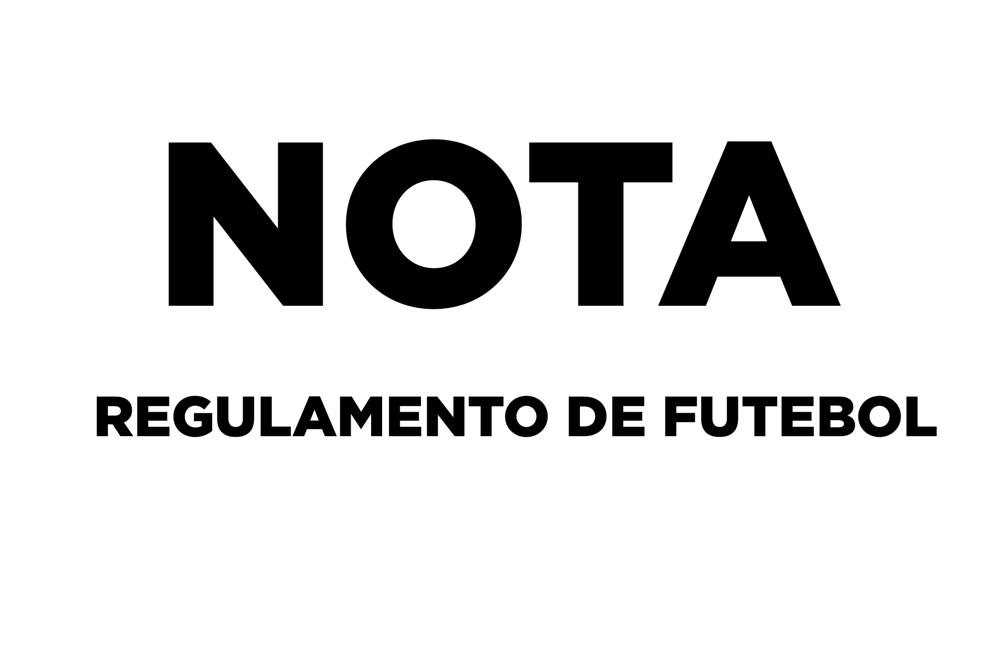 Nota – Regulamento de Futebol 2020