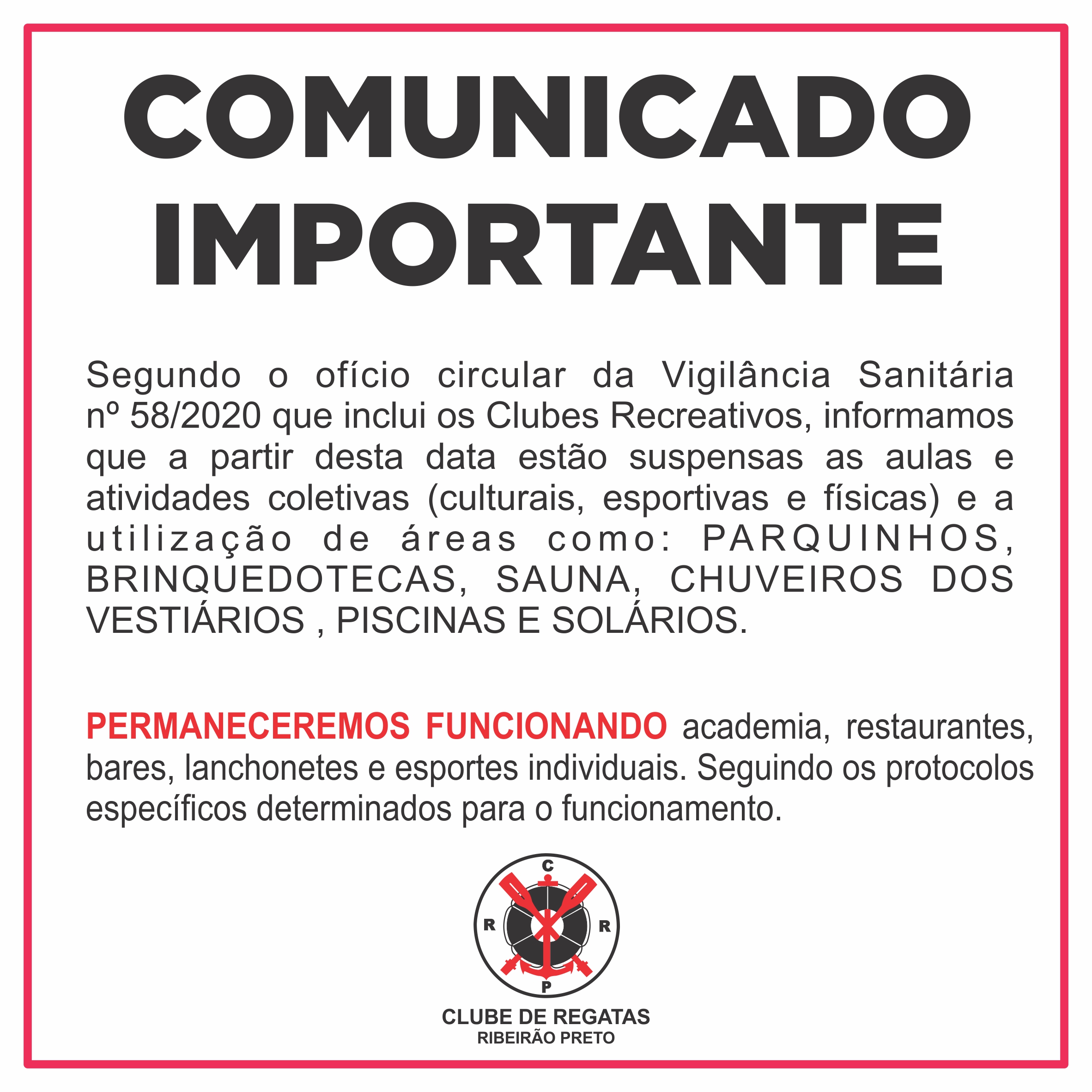 Comunicado Importante – 18/09