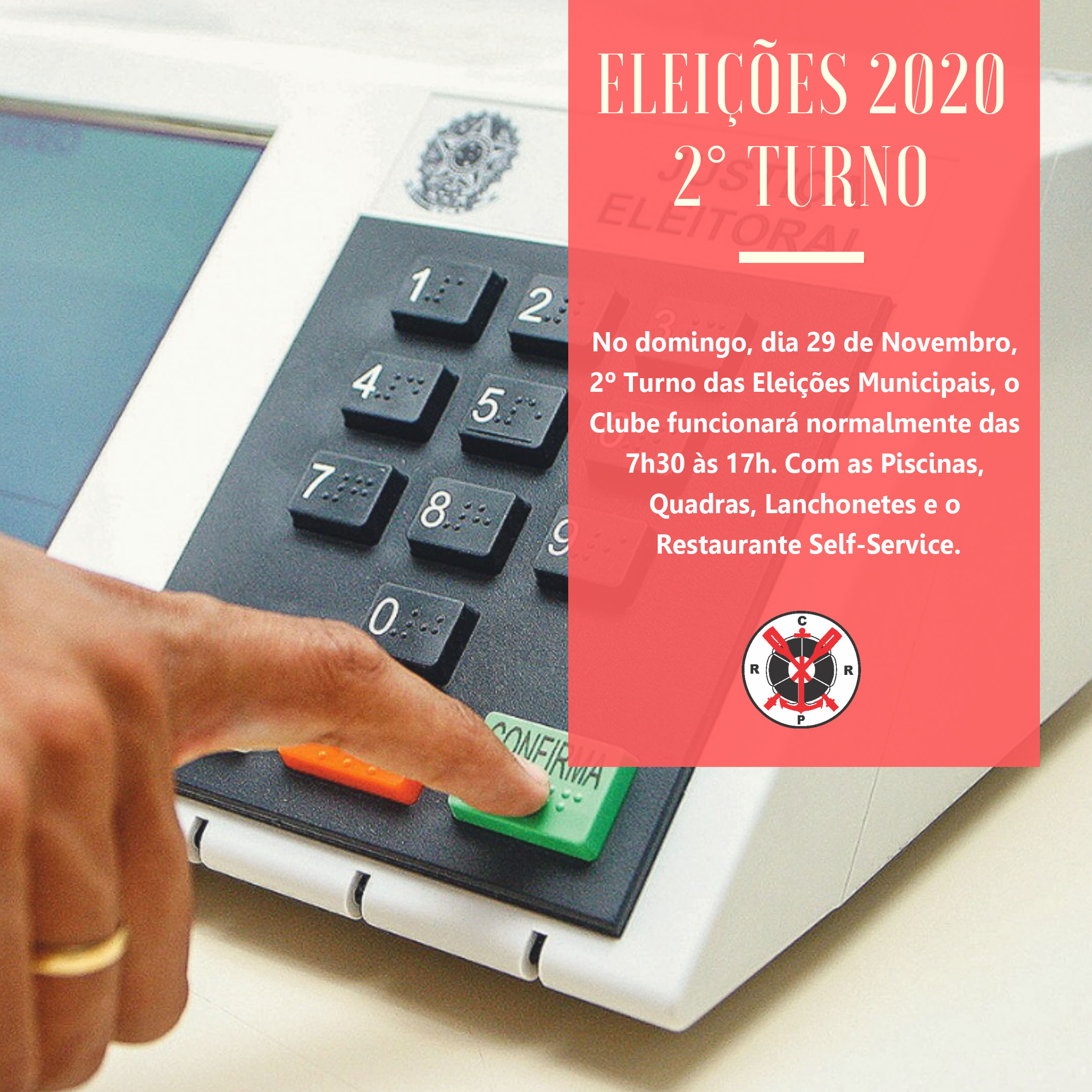 Comunicado – 2º TURNO- Eleições 2020