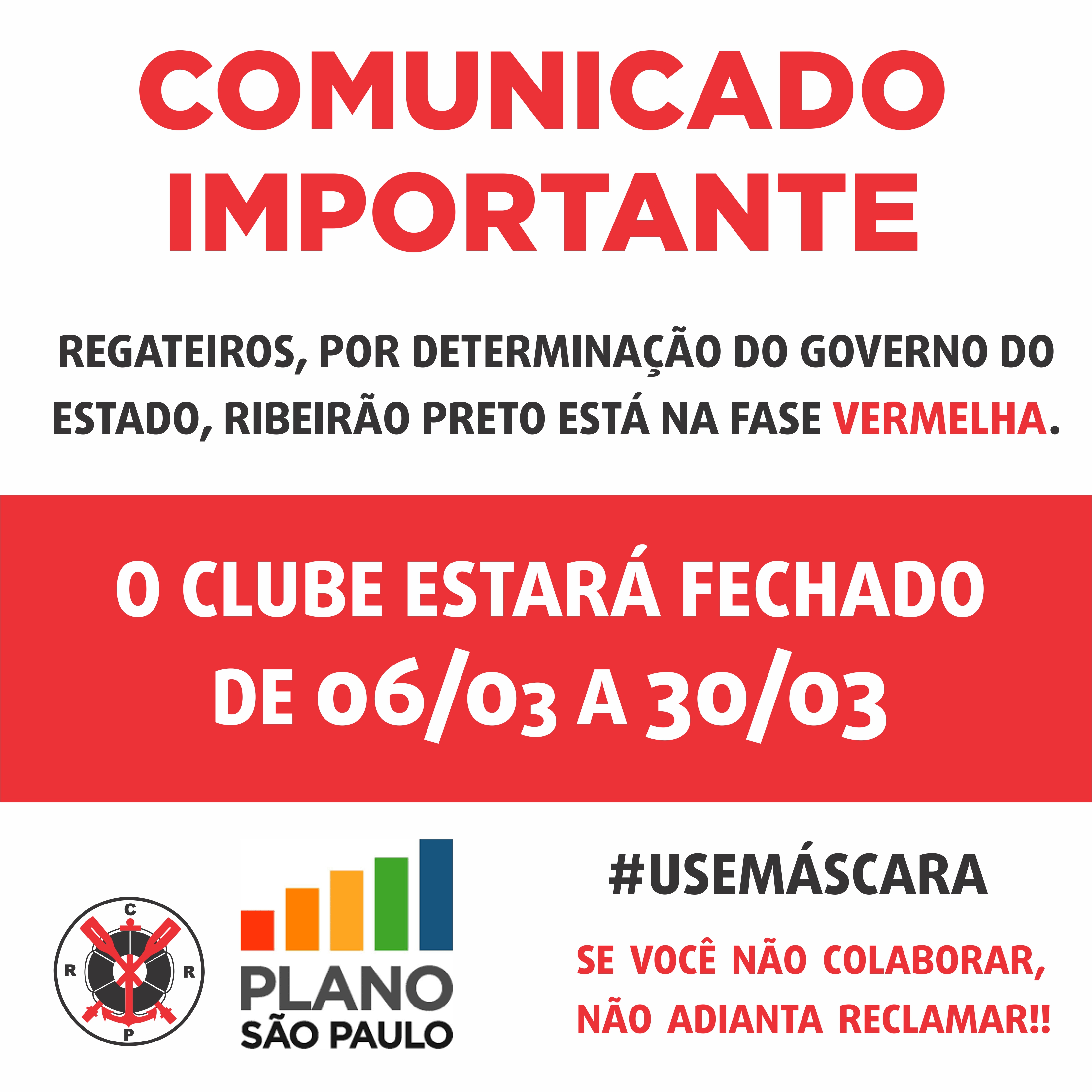 Clube Fechado – 06/03 a 30/03