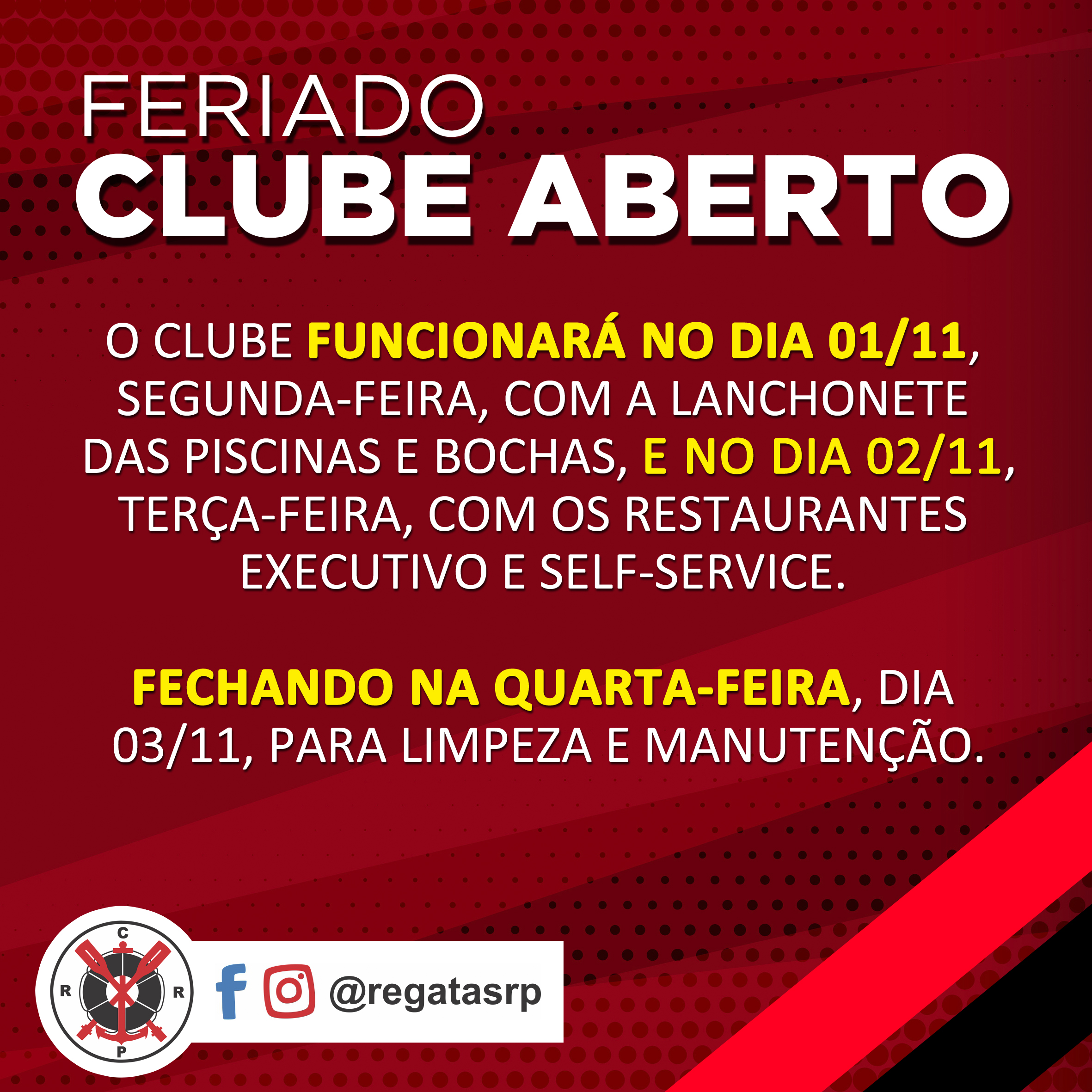 Clube Aberto – 01 e 02/11