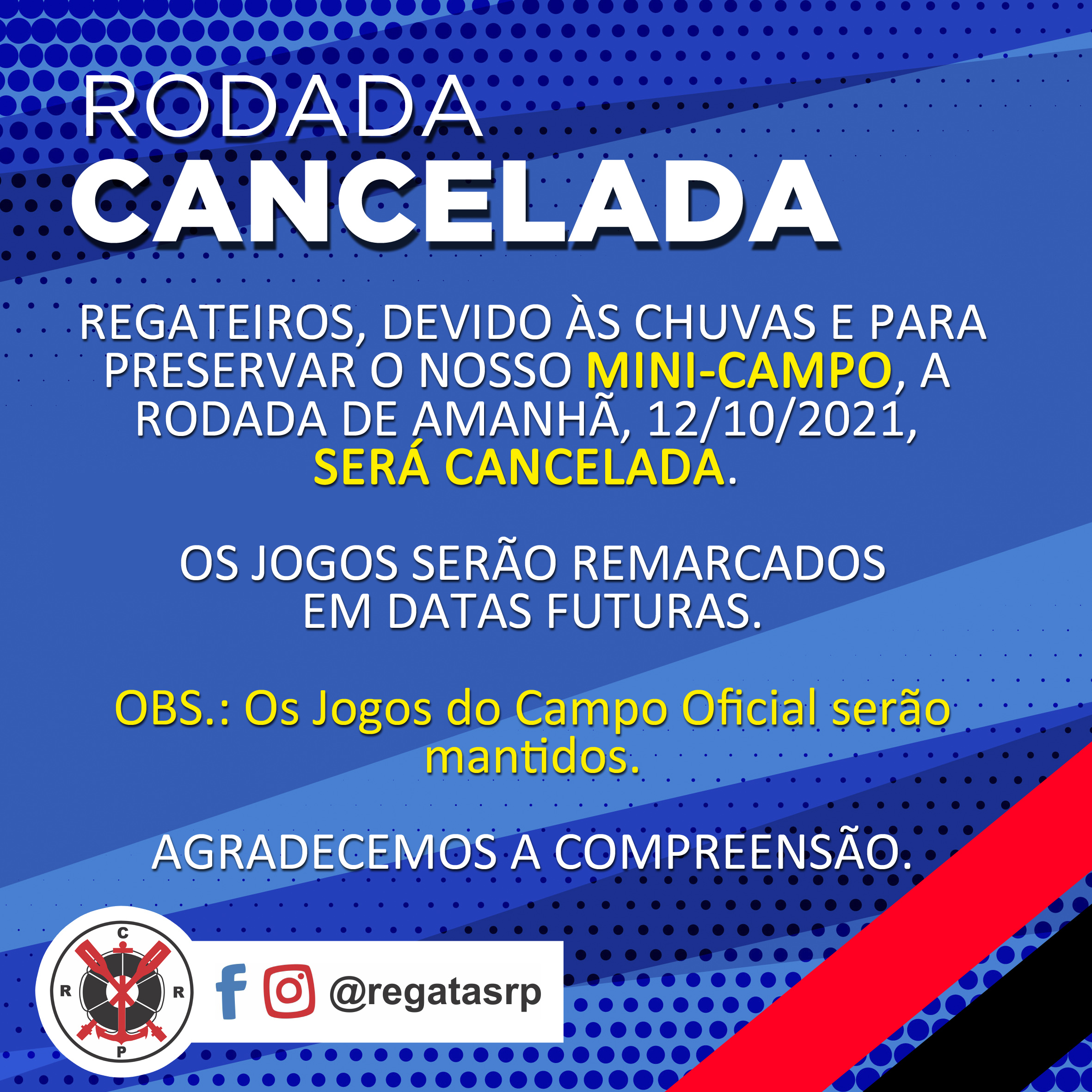 RODADA CANCELADA – 12/10