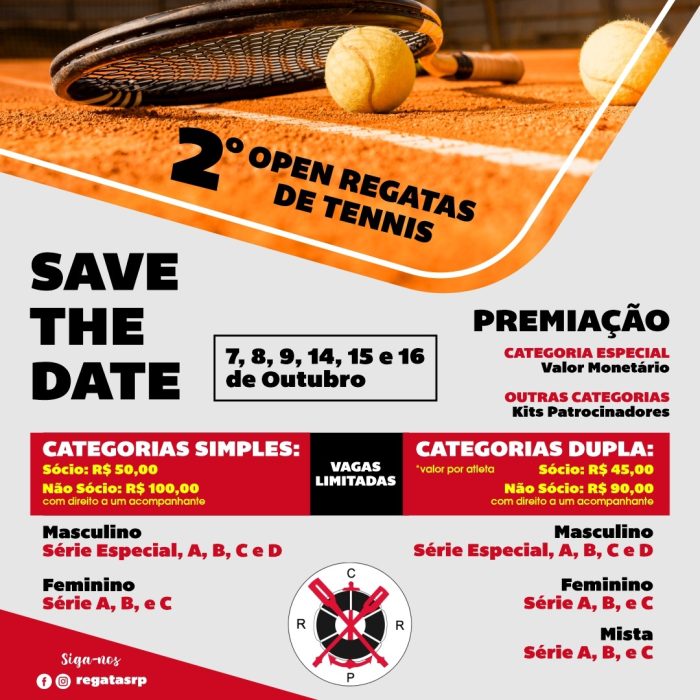 2º Open Regatas de Tênis – OUT/2022